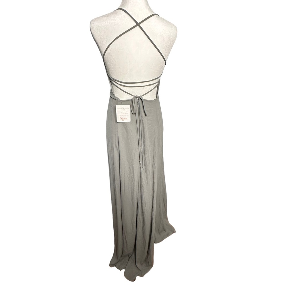 Show Me Your Mumu Godshaw Goddess Gown Dress Sage Crisp NEW - Picture 5 of 9